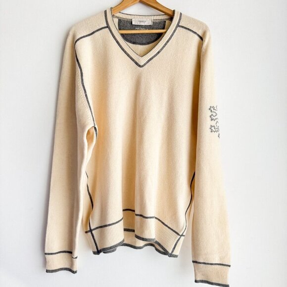 Pringle of Scotland Ivory 100% LambsWool Pullover Sweater XXL - Picture 2 of 7